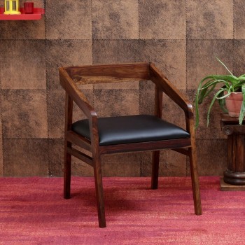 Clint Solid Wood Armchair in Provincial Teak Finish by Woodsworth